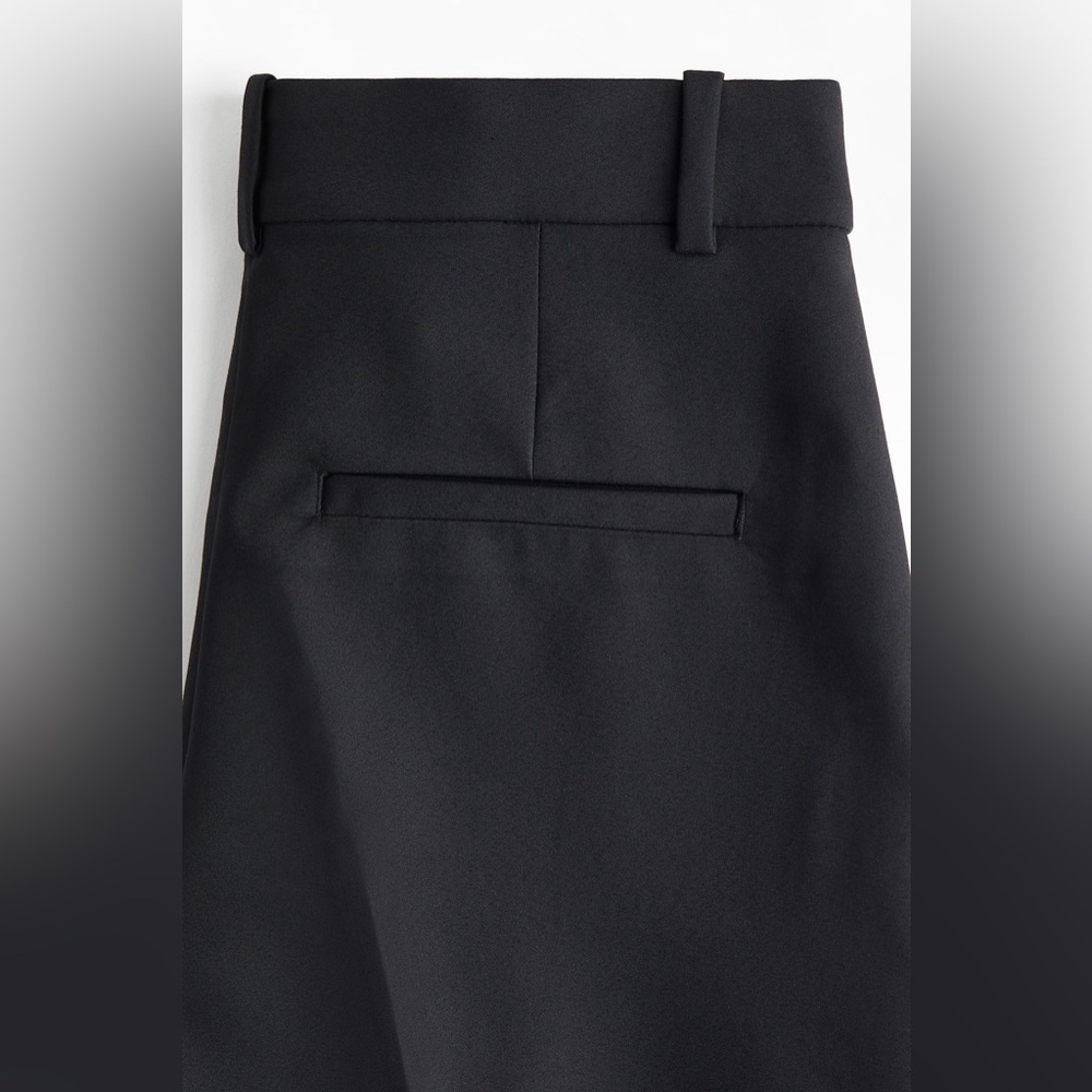 NWT H&M Black Ankle Length Trousers Size 4 High Rise Office Pants - Picture 2 of 11